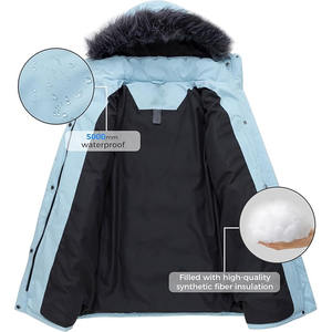 Chaqueta de Invierno Acolchada para Mujer, Moderna y a la Moda, de Tela Tejida Transpirable, Resistente al Viento, Aislante y de Secado Rápido - Product Image 5