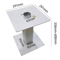 Base de table de piédestal en métal moderne hauteur réglable levage de gaz pneumatique pour salle à manger/cuisine bateau Marine caravane RV salle de bain utilisation