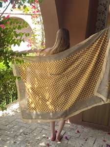 Indian Handmade Bagru Hand Block Print Cotton <b>Bikini</b> Swimwear Women Eco-Friendly Skin-Friendly Cover up Wrap Scarf - Product Image 3