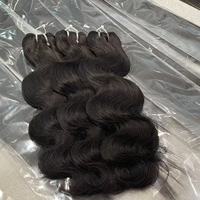Lot de Cheveux Humains Remy 100g, Vierge Naturel Brut, Ondulation Naturelle, Pré-épilé, Double Trame Faite à la Machine, Cheveux Humains
