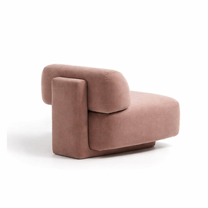 Sillón Redondo Contemporáneo - Sillón de Diseño sin Brazos con Tela Bouclé para Sala de Estar, Villas y Proyectos Hoteleros, Fábrica en Vietnam - Product Image 5