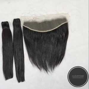 Cabello Humano Natural Liso de Alta Calidad, Frontal de Encaje Transparente HD, Liso Sedoso 13x4 13x6 Pre-Desplumado - Product Image 2