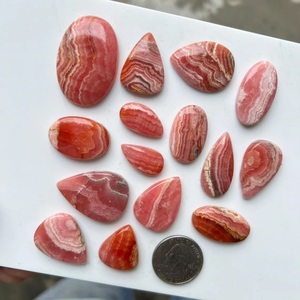Rhodochrosite naturelle de qualité supérieure, 100% naturelle, cabochon, pierre précieuse non montée pour la création de bijoux - Product Image 1