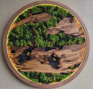 Decoración de Madera Inspirada en la Naturaleza, Decoración Ecológica, Pieza Artesanal Hecha a Mano, Diseño de Interiores Orgánico, Estilo Bosque, Hogar de Lujo - Product Image 1