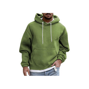 NOUVEAU Hiver 2026 – Sweat à capuche oversize streetwear 100 % coton uni, personnalisable avec logo, unisexe, en polaire zippé - Product Image 1