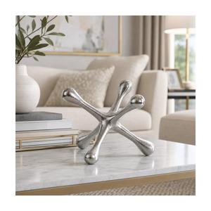 Escultura Geométrica Abstracta Hecha a Mano, Decoración Minimalista para Mesa de Salón - Product Image 6