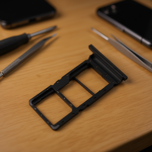 Bandeja para Tarjetas SIM y Micro SD para Motorola Moto G8 Play, Color Negro - Product Image 3