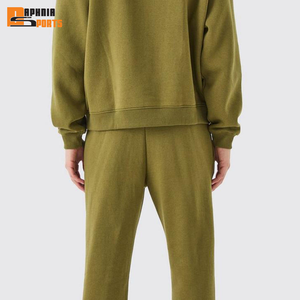 Fabricante de Ropa OEM, Conjunto Deportivo de Felpa Gruesa 100% Algodón, 500 GSM, Sudadera con Capucha y Pantalones Deportivos para Hombre - Product Image 3