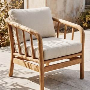 <b>Outdoor</b> Sectional Garden <b>Sofa</b> Set Wood Frame Cushioned Patio Lounge Furniture for Courtyard Terrace - Product Image 2