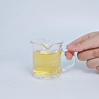 Ensemble de 6 tasses à mesurer en verre de 70 ml / 2,37 oz, pichet à crème pour expresso, couleurs assorties, pour bar à café, maison, café, cadeau