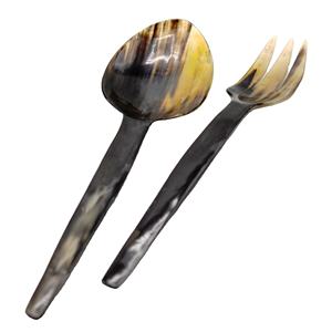 Juego de Cuchara y Tenedor de Cuerno de Búfalo, Producto Más Vendido, Diseño Elegante, Fabricante y Exportador de Cubiertos de Cuerno de la India por Lodi Impex - Product Image 1