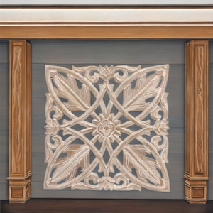 Decoración de Pared de MDF con Diseño Cuadrado Tradicional para Decoración del Hogar, Adorno Colgante para Sala de Estar, Cumpleaños, Diwali - Product Image 4