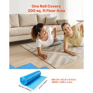 200 metros cuadrados Rollo de Aislamiento para Piso 3 en 1, 3 mm de Grosor, Espuma EPE de Alta Resistencia, Diseño Moderno, Barrera de Vapor, Cinta de Acolchado para Pisos - Product Image 2