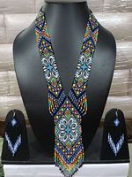 Ensemble de colliers créatifs ethniques en perles de verre, chaîne à maillons, accessoires faits à la main tendance pour femmes, occasions spéciales, mode