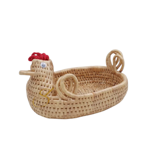 Handmade Chicken <b>Basket</b>: Water Hyacinth <b>Egg</b> Storage, Farmhouse Decor - Product Image 2