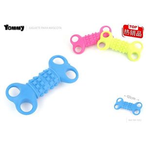 Jouet à mâcher pour chien Yommy Pet, 12 cm, en caoutchouc, quatre trous, pour la dentition et le grignotage - Product Image 1