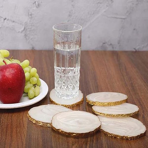 Creative Customizable Resin <b>Coaster</b> Personalized Resin <b>Coasters</b> Carved Engraving Style <b>Black</b> Color Resin <b>Coaster</b> - Product Image 3