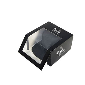 Großhandel benutzerdefiniertes Logo Geschenk Spielzeug Hut Verpackung Papierbox Baseball-Mütze-Schachtel mit klarem Fenster - Product Image 5