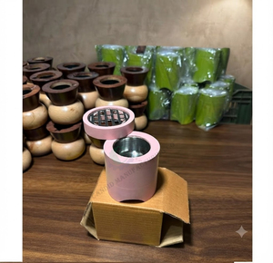 Pink Eco-Friendly Sandalwood Incense <b>Burner</b> with Charcoal Diffuser Aromatherapy Spring Desktop Fragrance Decor - Product Image 1
