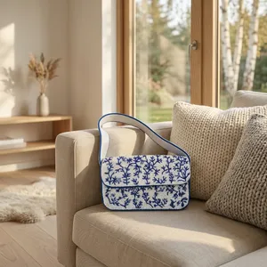 Nouveau lancement : Sac à bandoulière perlé pour femme, sac à main avec motif de fruits brodés, style décontracté, couleur verte - Product Image 6