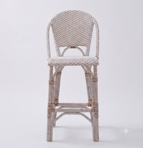 wooden high chair made of rattan cane frame and rattan synthetic weaving originally made in Indonesia - Product Image 4