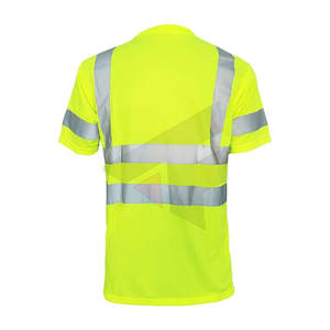 เสื้อโปโลแขนสั้นสีเหลืองผสมสีดำ เสื้อทำงานสำหรับผู้ชาย เสื้อสะท้อนแสงสำหรับงานก่อสร้าง - Product Image 2