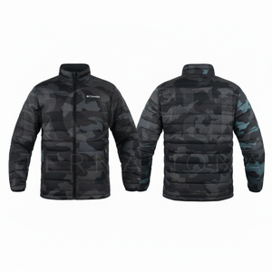 Veste matelassée légère et chaude pour l'hiver, motif camouflage personnalisé, coupe-vent, pour activités de plein air et usage quotidien - Product Image 4