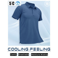 Polo de Manga Corta para Hombre, Ligero, de Secado Rápido, para Deportes al Aire Libre, Oficina, Uso Diario Informal, con Logotipo Personalizado