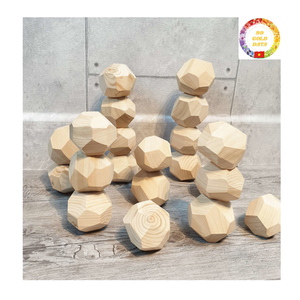 Juego de 10 Bloques de Equilibrio de Madera Natural Midu 99 Gold Data, Juguete de Construcción para Niños de 2 a 4 Años, Unisex, Educativo Montessori - Product Image 4