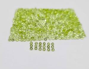 Lote de 100 Piedras Preciosas Sueltas de Peridoto Natural, Corte Redondo, 2 MM, Certificado IGI, para Joyería (Colgante/Brazalete/Pendientes) - Product Image 1