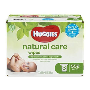 Toallitas Húmedas para Bebé Huggies Natural Care Sensitive, Sin Perfume, Hipoalergénicas, 99% Agua Purificada, 12 Paquetes - Product Image 1