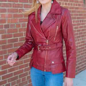 Abrigo largo de cuero genuino para mujer, chaqueta de exterior con textura suave y cálida, ideal para las necesidades de moda moderna. - Product Image 5