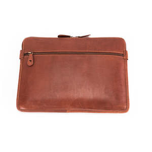 Housse pour ordinateur portable en cuir véritable classique avec fermeture à glissière, étui de protection pour ordinateurs portables - Product Image 2