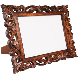 Brownwood Handicrafts - Marco de Fotos de Madera de Mango Hecho a Mano, Grabado con Láser, Diseño Rústico Creativo Vintage para Mesa, Hogar u Oficina - Product Image 2