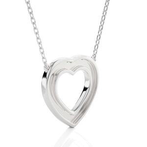 Pendentif en or plaqué diamant cultivé en laboratoire CVD, personnalisé, bijoux en or 14 carats, collier, vente de la Saint-Valentin, pendentif en forme de cœur ravissant - Product Image 4