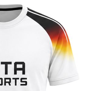 เสื้อฟุตบอลสีขาวดำสำหรับผู้ชายแขนสั้นเสื้อฟุตบอลชุดกีฬามืออาชีพน้ำหนักเบาระบายอากาศได้ดีสำหรับการแข่งขันทีม - Product Image 4