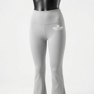 Custom Women's Mid Waist Breathable Quick Yoga Pants <b>Flare</b> <b>Leggings</b> Gym Workout Yoga <b>Flare</b> Pants - Product Image 5