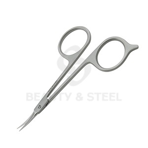 Ciseaux à cuticules professionnels à pointe crochet avec lames ultra-fines et corps en acier inoxydable pour des soins de précision - Product Image 2