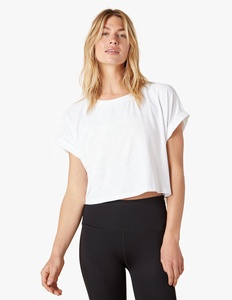 Camisetas Deportivas de Algodón Ecológicas y Ligeras para Mujer, Diseño 2026, Cuello Redondo, Manga Corta, Secado Rápido - Product Image 5