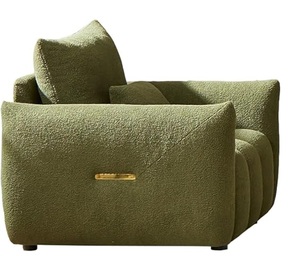 Sofá Individual Moderno, Ergonómico, Acogedor, Sillón Decorativo para Dormitorio y Sala de Estar, Tapizado en Tela Verde - Product Image 4