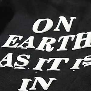 Sweat à capuche oversize pour homme 100% coton de haute qualité avec impression en relief motif couronne noire, idéal pour l'hiver – Sweats à capuche imprimés en relief - Product Image 2