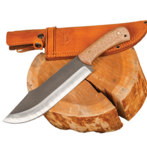 Couteau de chasse et de camping professionnel en acier à haute teneur en carbone, manche en bois, lame fixe forgée à la main, étui en cuir ODM, directement de l'usine - Product Image 4