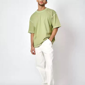 Camisetas Lisas Extra Grandes de Alta Calidad para Hombre, 100% Algodón, Logotipo Frontal, Transpirables, de Secado Rápido y Ecológicas, Venta al Por Mayor - Product Image 4