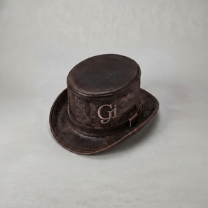 Chapeaux Bob en Cuir Pleine Fleur Véritable Personnalisables avec Logo OEM pour Hommes et Femmes, Style Vintage Steampunk, Vente en Gros - Product Image 3