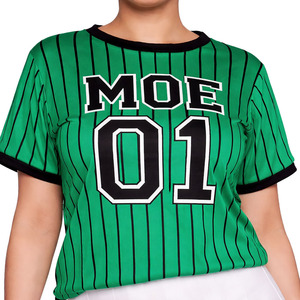 Camiseta Deportiva Personalizada con Sublimación, Diseño de Franjas, Estilo Fútbol Americano, para Mujer, Ropa Deportiva Urbana, Gráfico de Equipo, OEM, ODM, Venta al Por Mayor, EE. UU. - Product Image 6