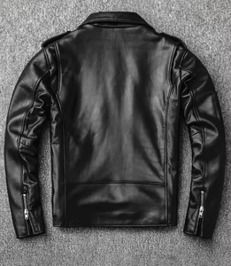 Chaqueta de Motociclista Unisex de Cuero PU Negro para Primavera/Otoño, Estilo Vintage, con Cierre, de Secado Rápido, Manga Larga, Diseño Urbano - Product Image 2