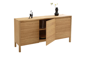 Commode convertible Sienna en bois de teck massif, design minimaliste et écologique, pour salon de style farmhouse - Product Image 4