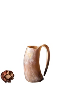 Genuino hecho a mano victoriano cuerno Drinkware ecológico acabado pulido portátil duradero Ale cerveza hidromiel beber promocional - Product Image 3