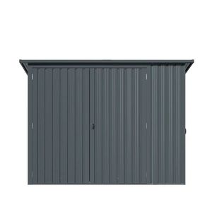 4FT X 8FT <b>Bicycle</b> Metal Pent Shed with 29 Gauge Corrugated Metal 70\" Upper Edge TMG MS0408 Wood <b>Frame</b> - Product Image 2