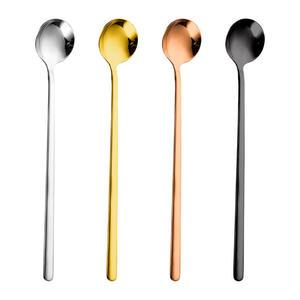 Juego de Cucharas de Acero Inoxidable, Cucharas Pequeñas Redondas para Mezclar Café y Miel, Colección de Vajilla Premium - Product Image 1